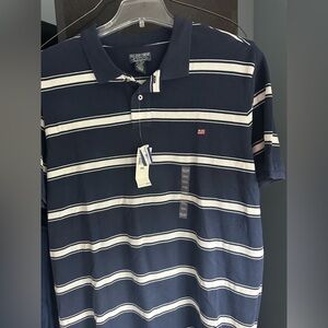 Polo by Ralph Lauren Men's Navy and White Striped Polo